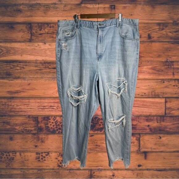 American Eagle Lightwashed Distressed Jeans Size 24 - Picture 1 of 5